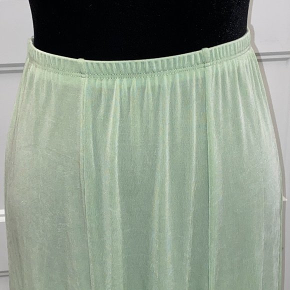 4 pcs outfit Skirt Pants Top & Cardigan Light Green Floral size Small Picadilly - Picture 8 of 13